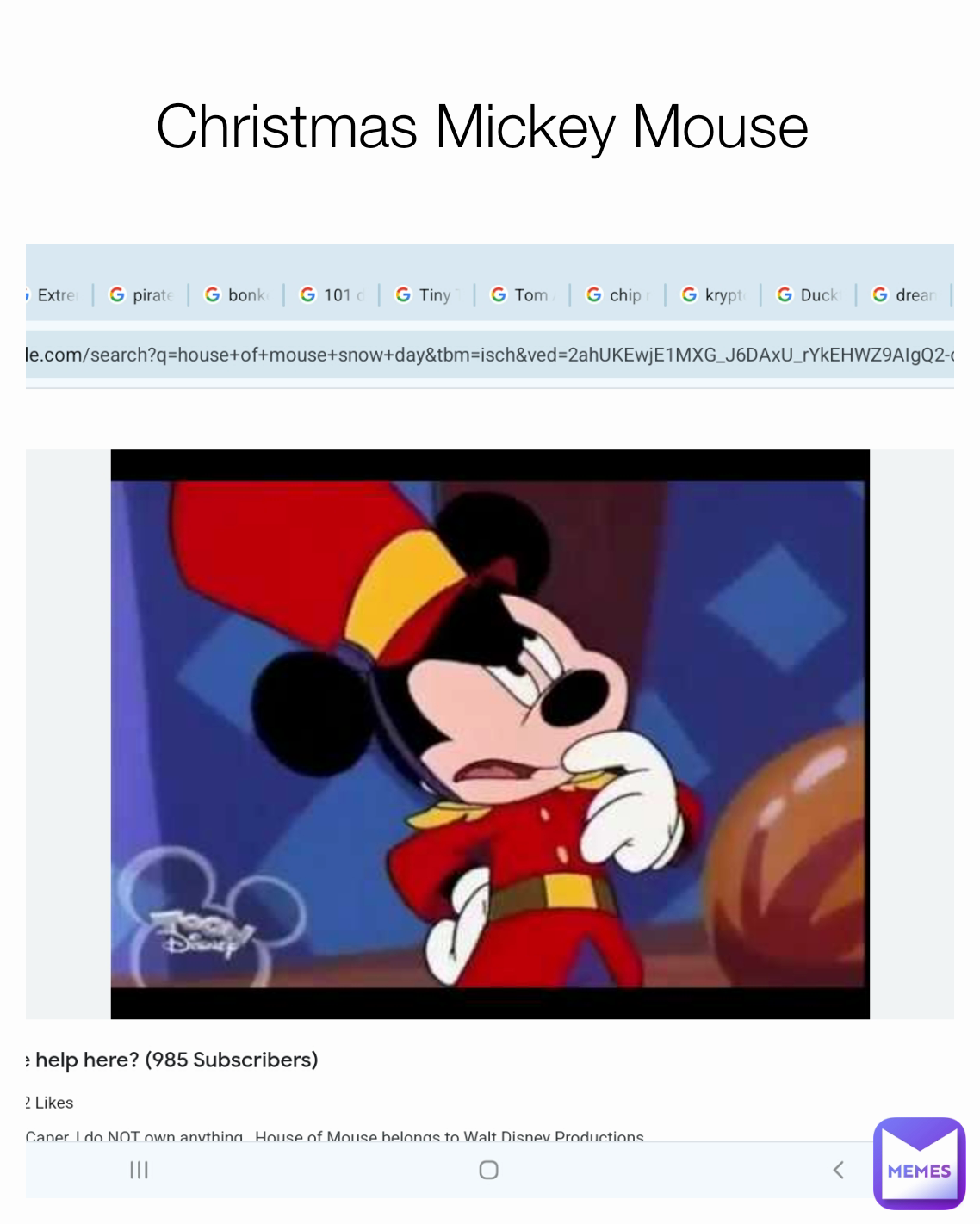 Christmas Mickey Mouse 