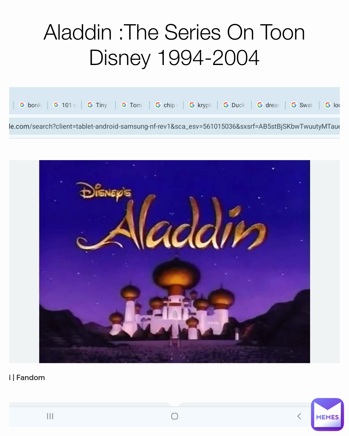 Aladdin :The Series On Toon Disney 1994-2004