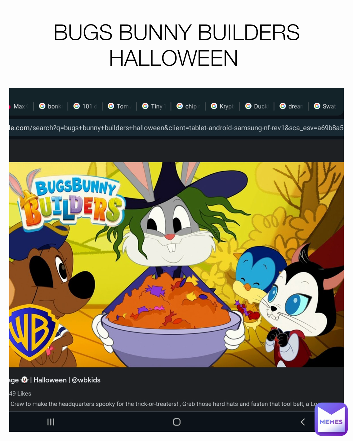 BUGS BUNNY BUILDERS HALLOWEEN 