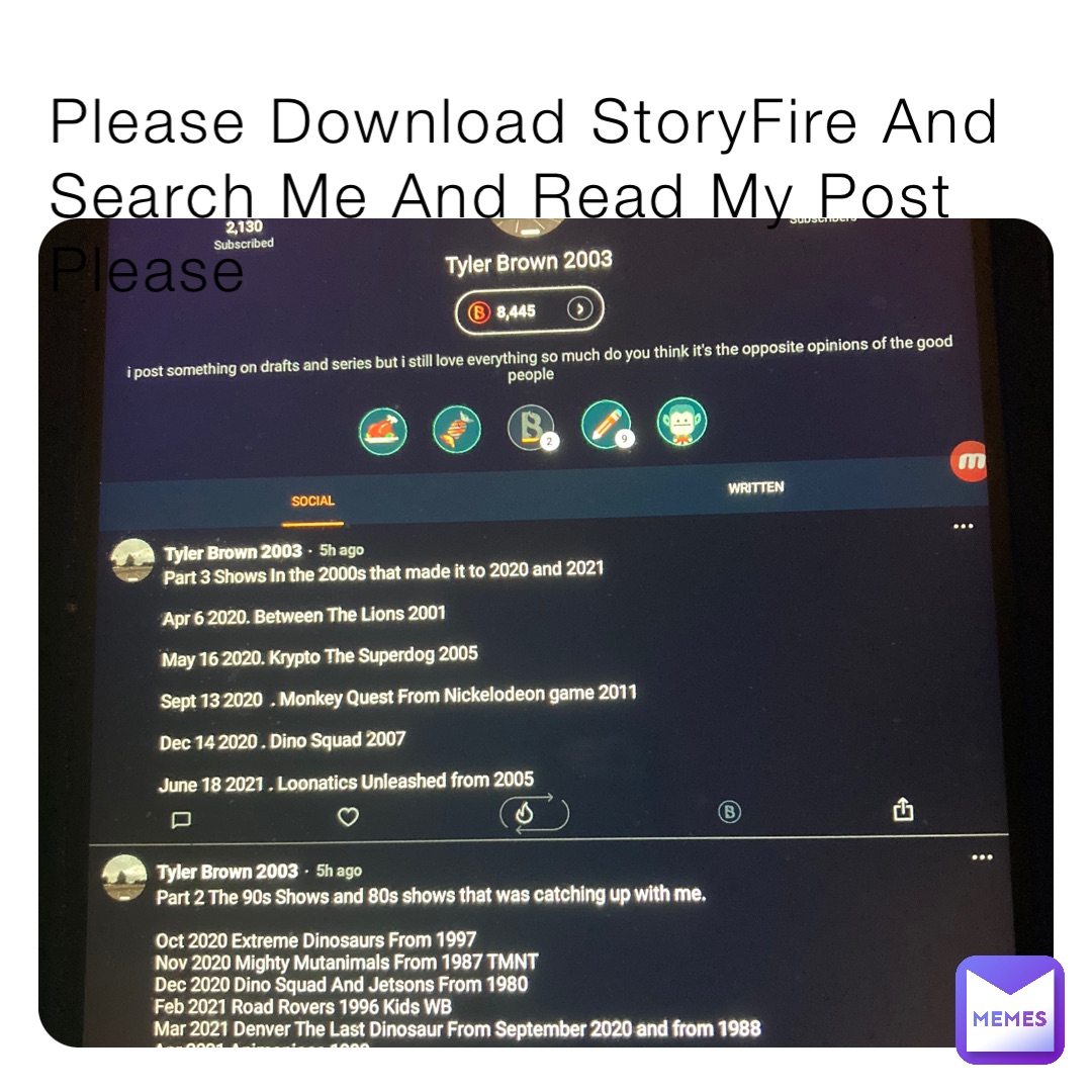 Double tap to edit Please Download StoryFire And Search Me And Read My Post Please