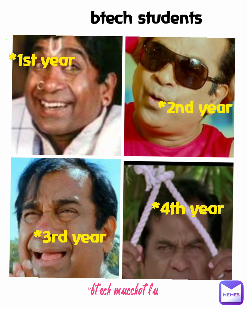 *3rd year @btech mucchatlu *1st year btech students *2nd year *4th year