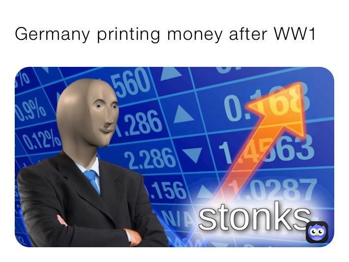 Germany printing money after WW1
