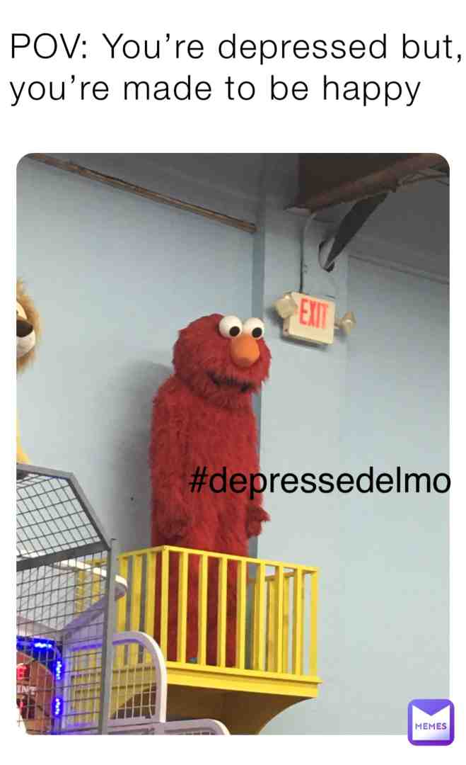 Elmo needs therapy   # #elmo  #depressed  #depression  #wtf  #wth  #barelyhere  #poorelmo  #elmoissad