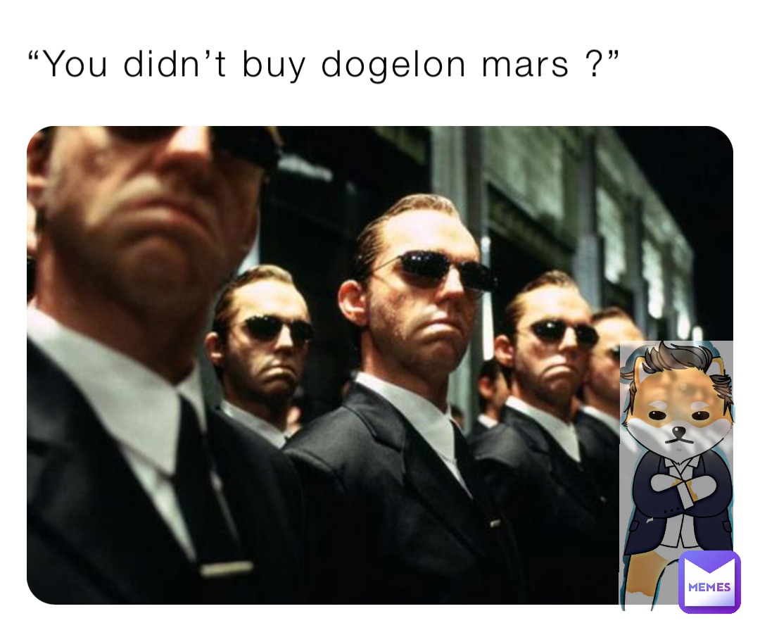 “You didn’t buy dogelon mars ?” | @DOGGYCOINKING | Memes