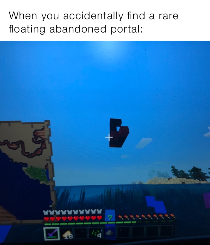 When you accidentally find a rare floating abandoned portal: