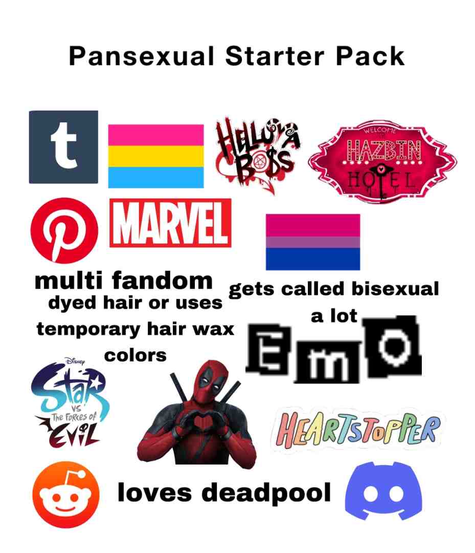 pansexual starter pack #lgbtq #pansexual #pan #pansexualpride #panpride #lgbtq #pride