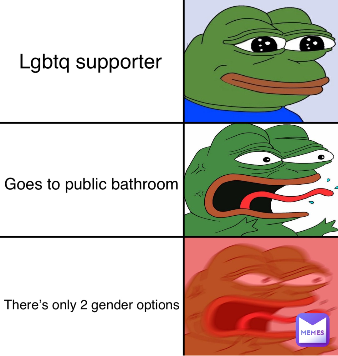 Lgbtq supporter Goes to public bathroom There’s only 2 gender options