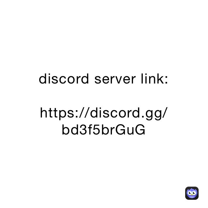 discord server link:

https://discord.gg/bd3f5brGuG