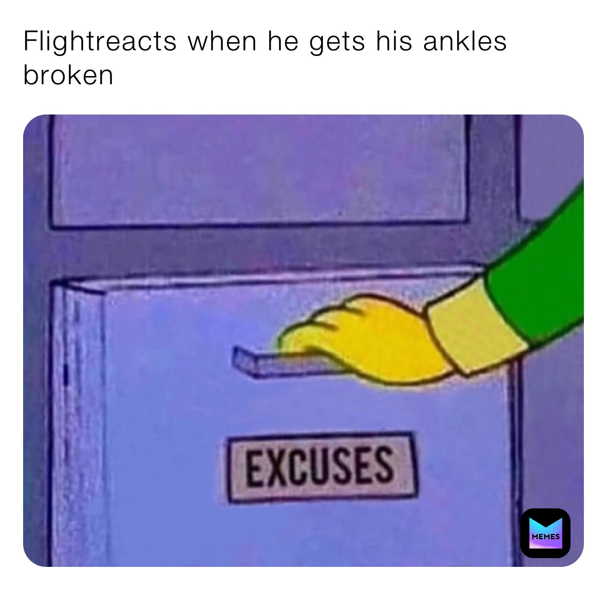 Flightreacts when he gets his ankles broken 