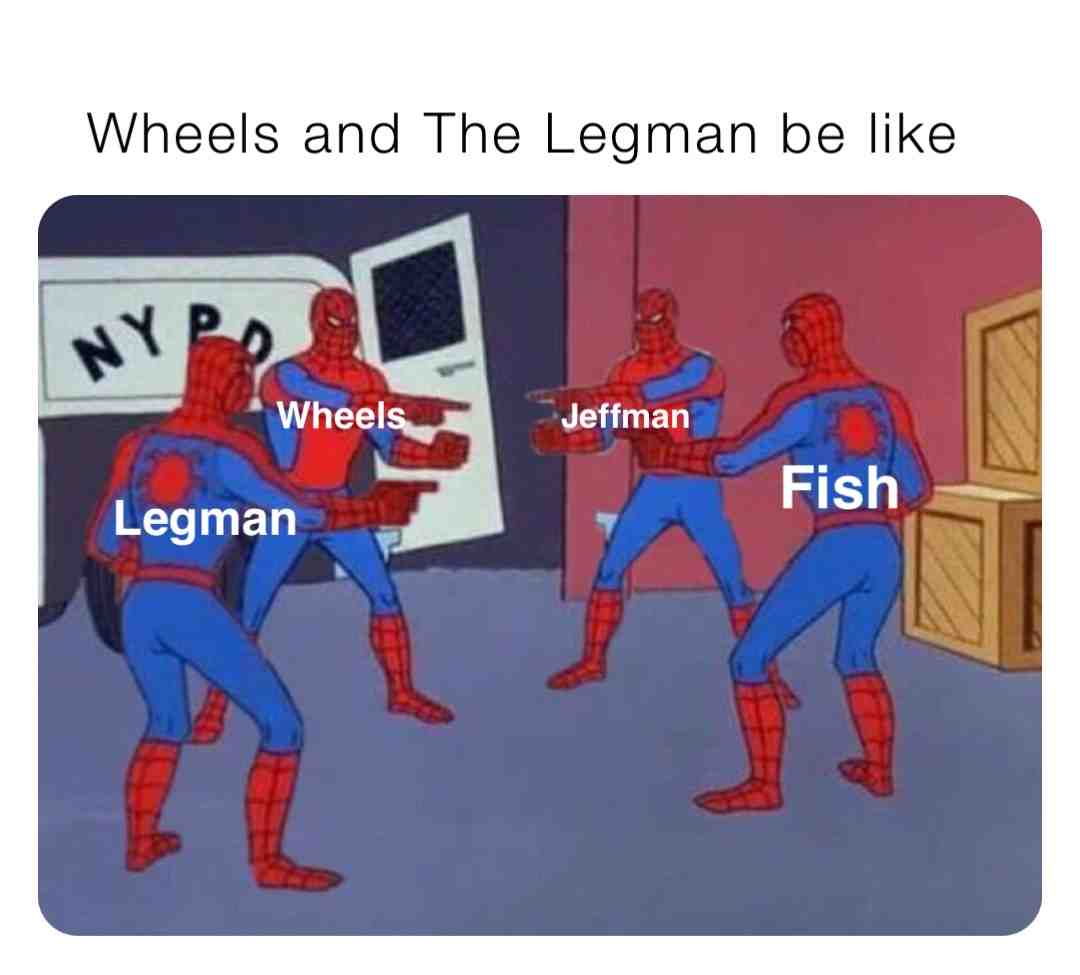 Steve and Roger pointing at Klaus and Jeff #spiderman #americandad