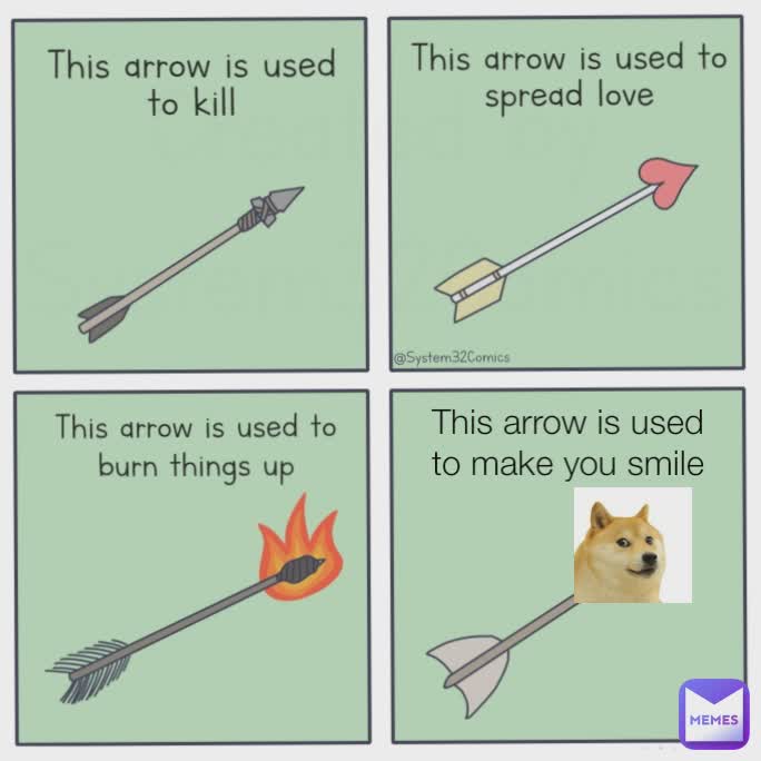 This arrow is used to make you smile