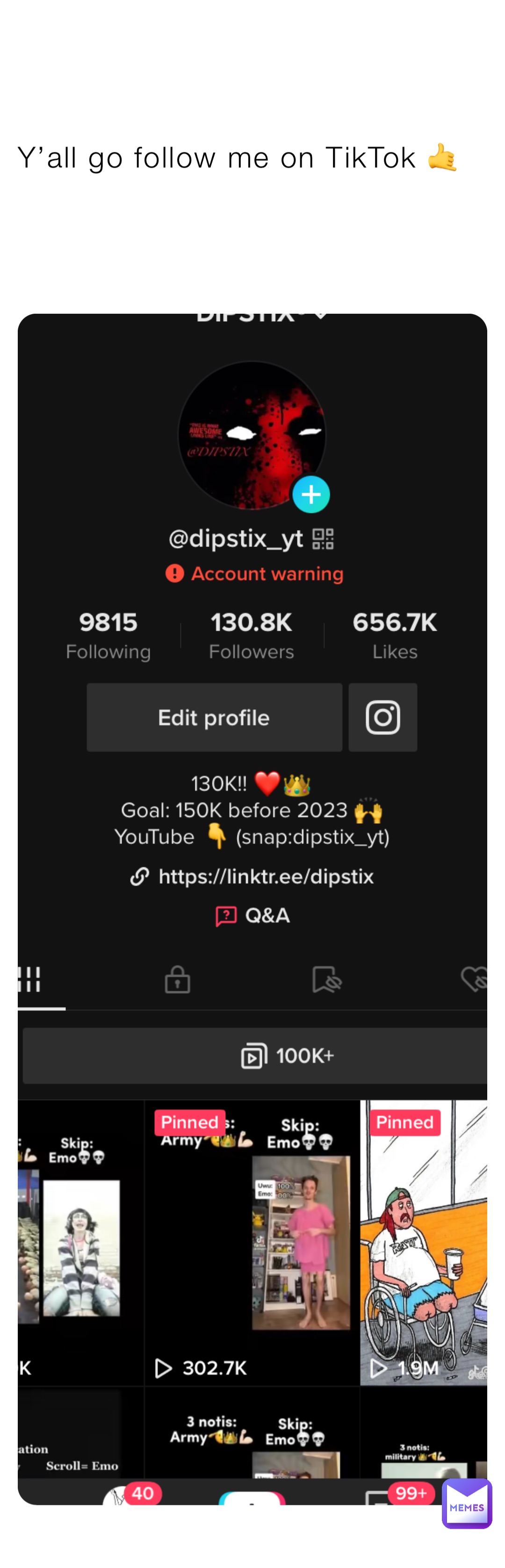 Y’all go follow me on TikTok 🤙