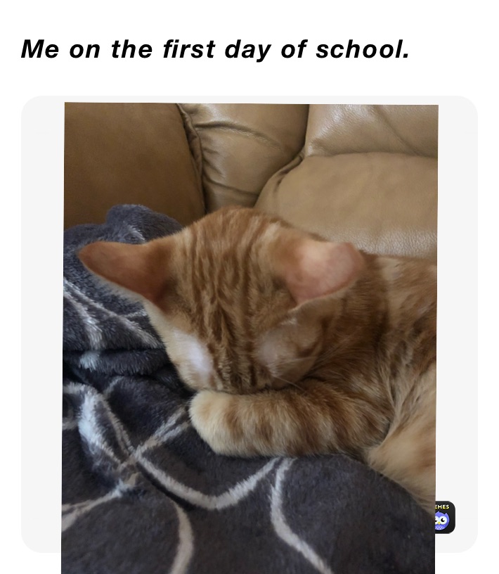 Me on the first day of school.