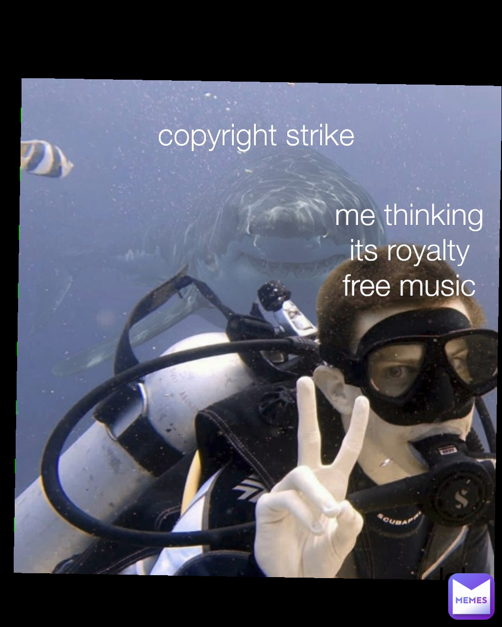 me thinking its royalty free music
 Type Text lol copyright strike