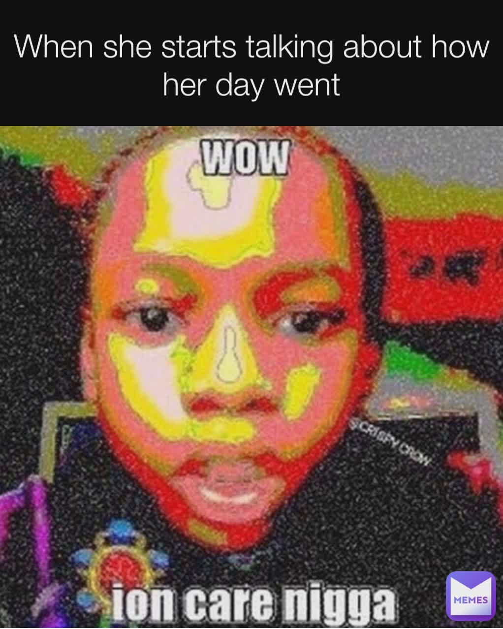 When she starts talking about how her day went