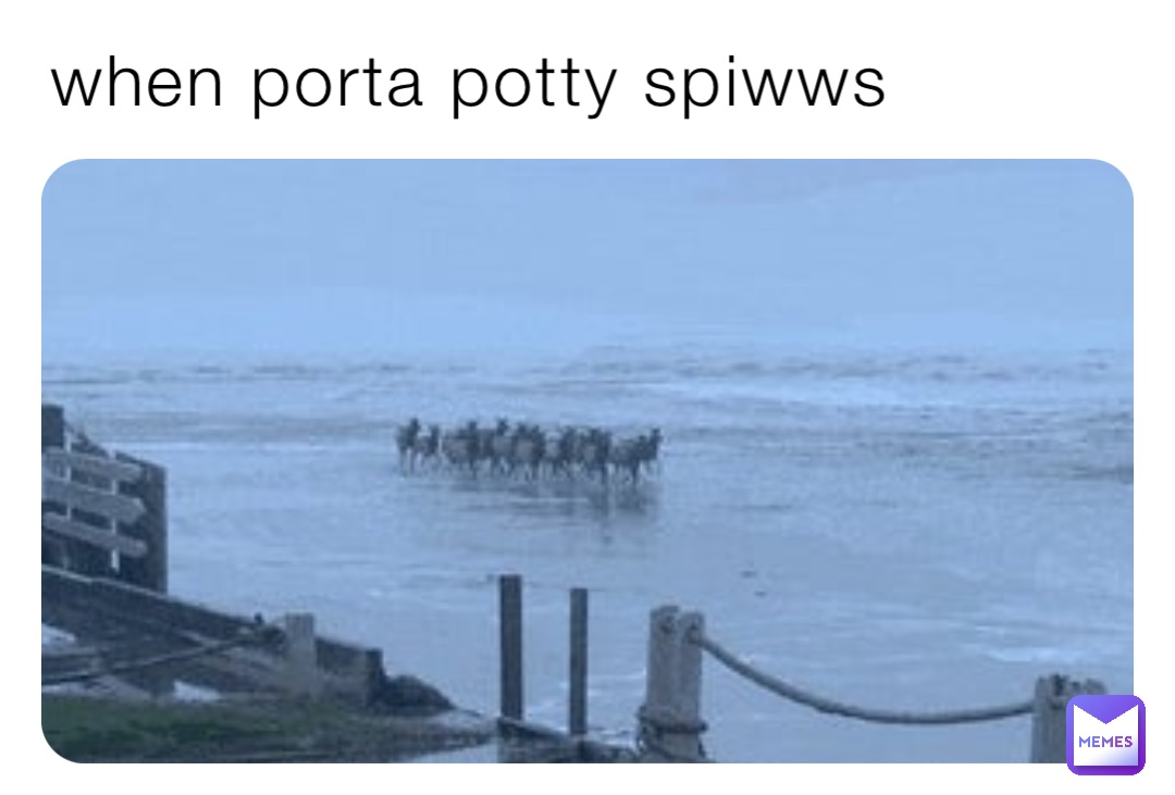 when porta potty spiwws