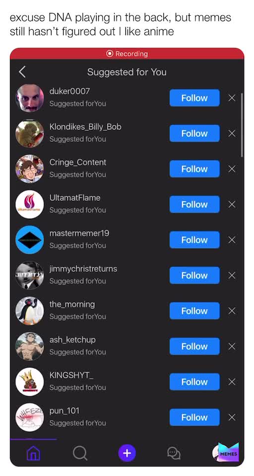 @memes have we not met? Like ever? Cuz it seems like u like ever meme and SEE every meme. And I\u2019ve dmed you! Is it the algorithm?
 #drvr  #jiro  #jirosquad  #memes  #meme  #anime   #animememes