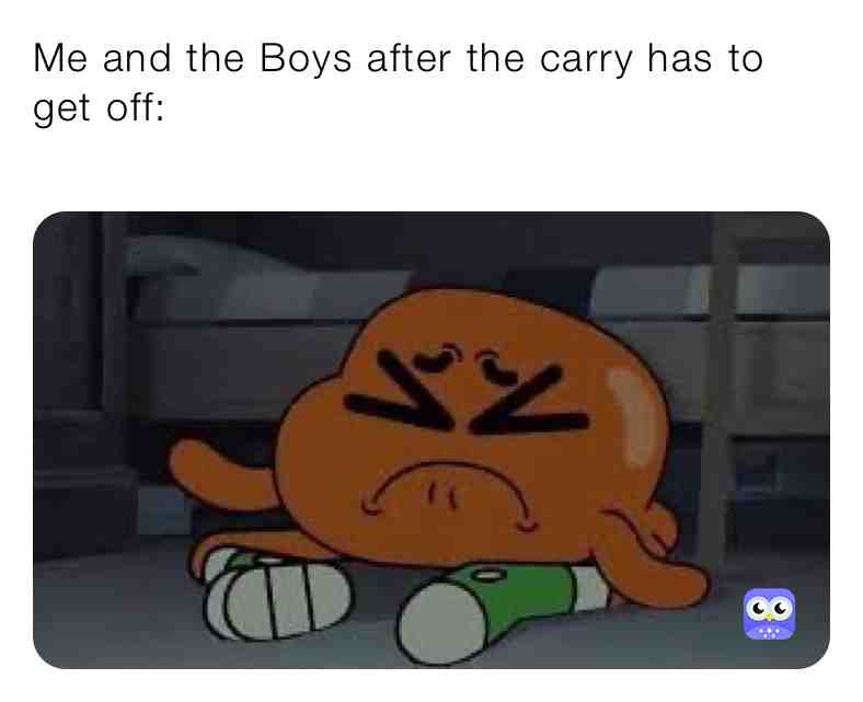 The thing is we have 2 carries, me and my friend!😩