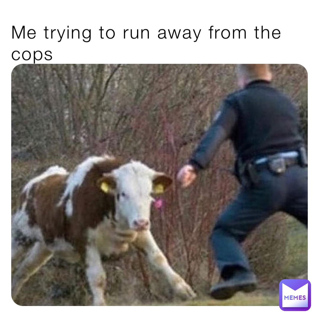 Me trying to run away from the cops