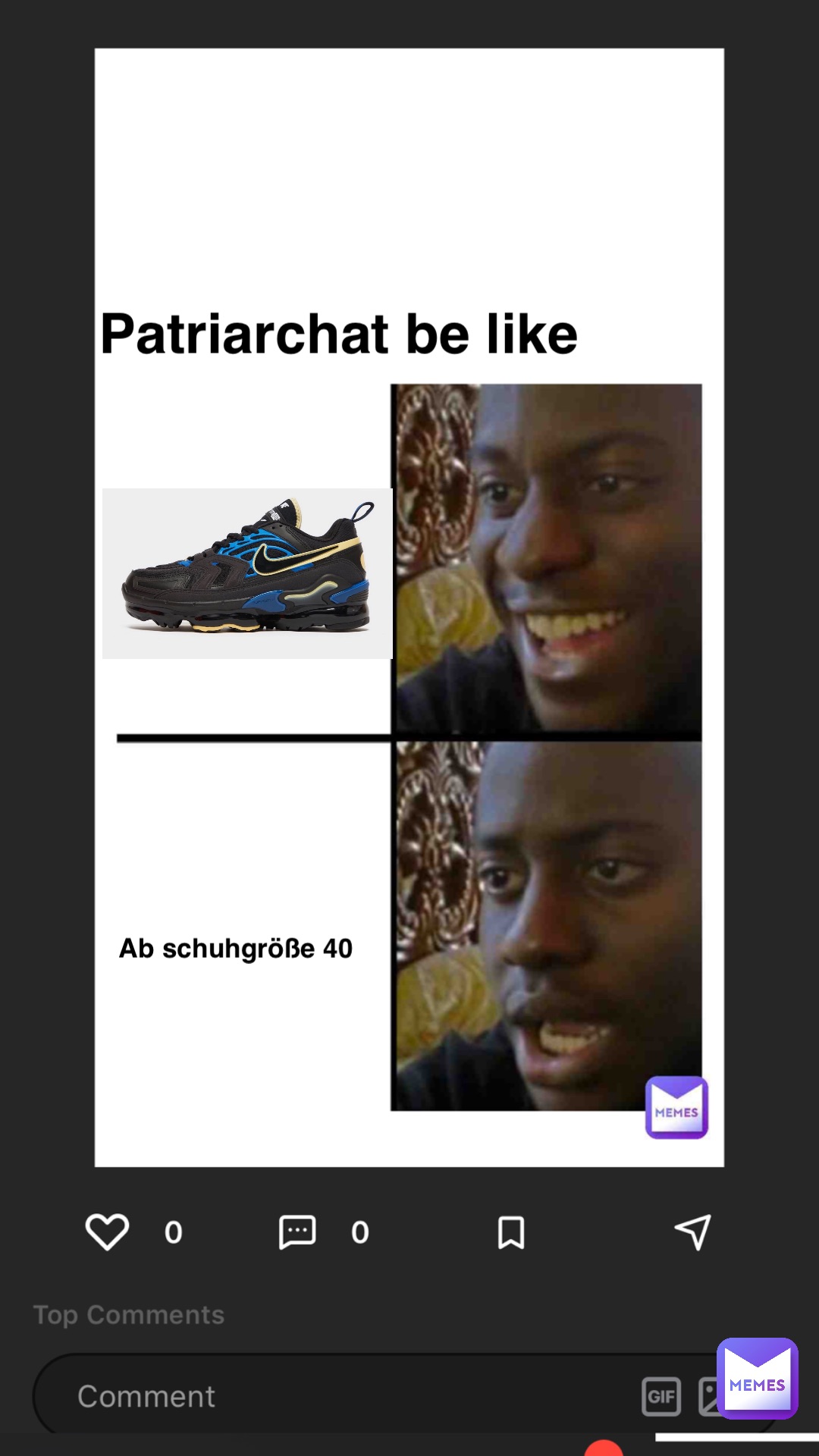 Ab Schuhgröße 40 Patriarchat be like