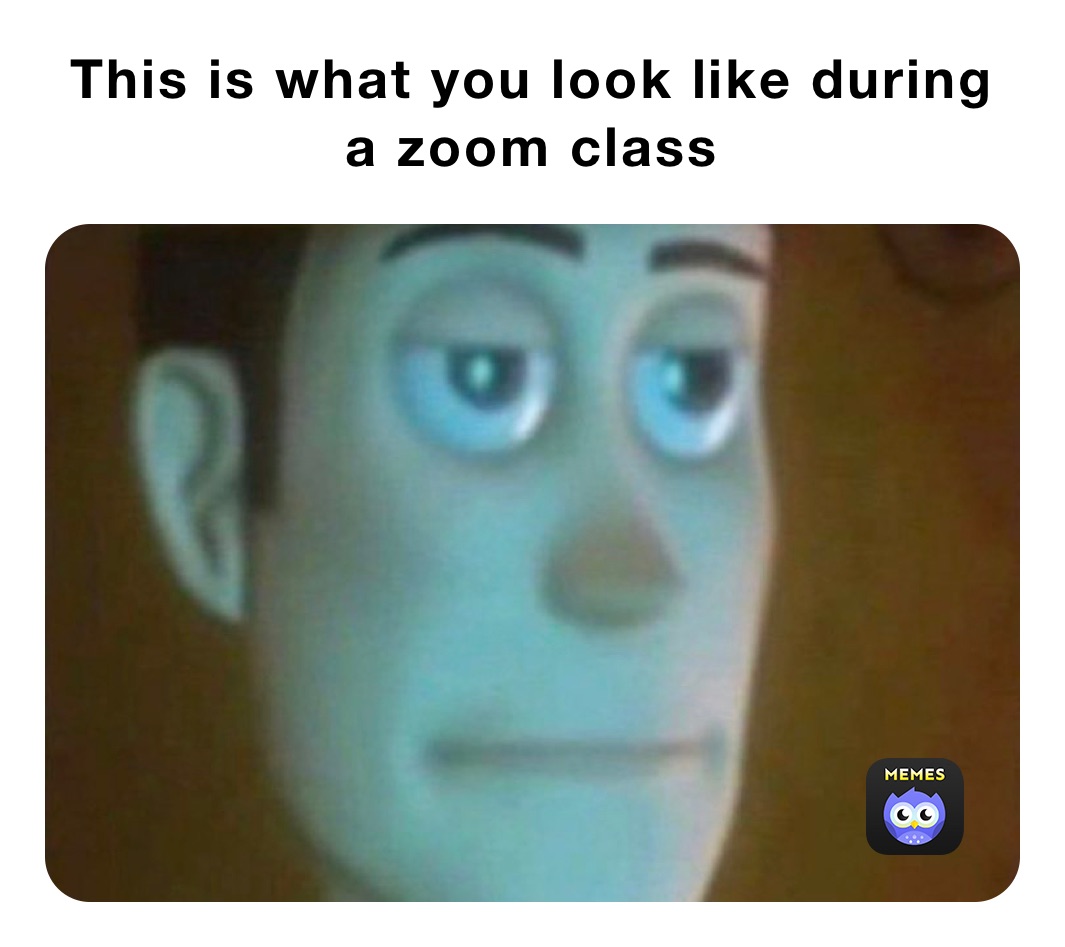This is what you look like during a zoom class 