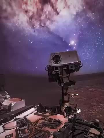 Mars rover on mars. Space