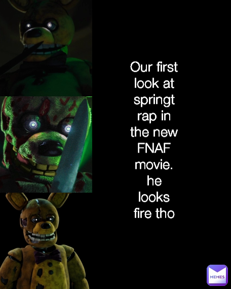 Our first look at springtrap in the new FNAF movie. he looks fire tho