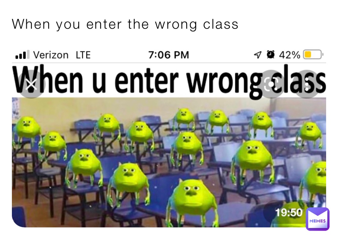 When you enter the wrong class