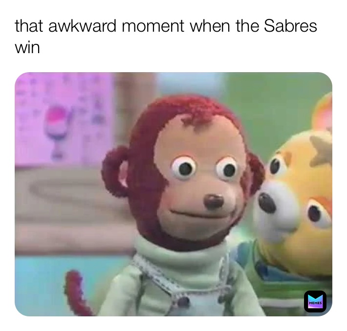 that awkward moment when the Sabres win