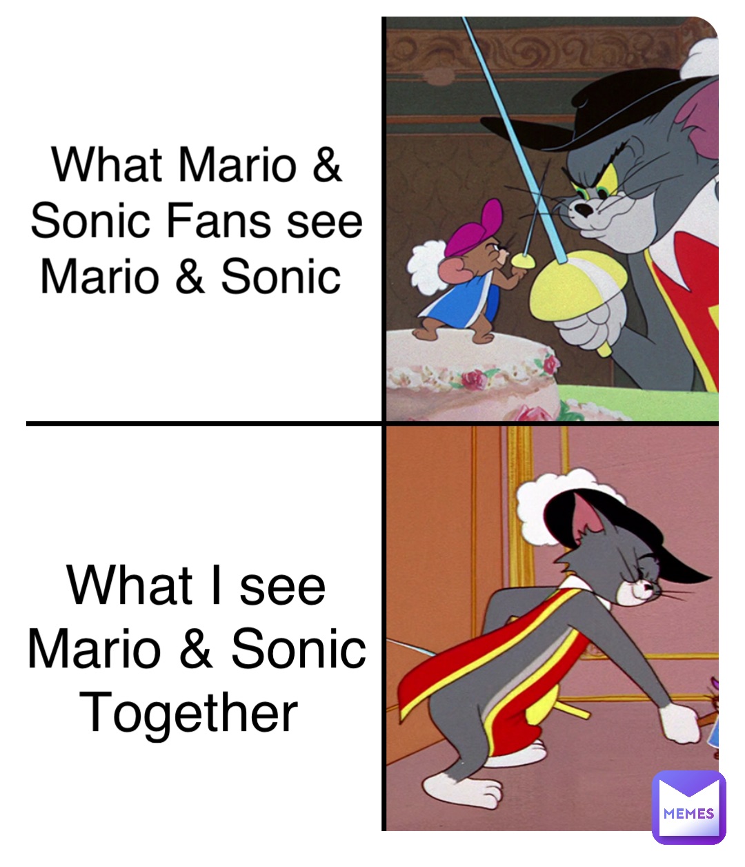 What Mario & Sonic Fans see 
Mario & Sonic What I see Mario & Sonic Together