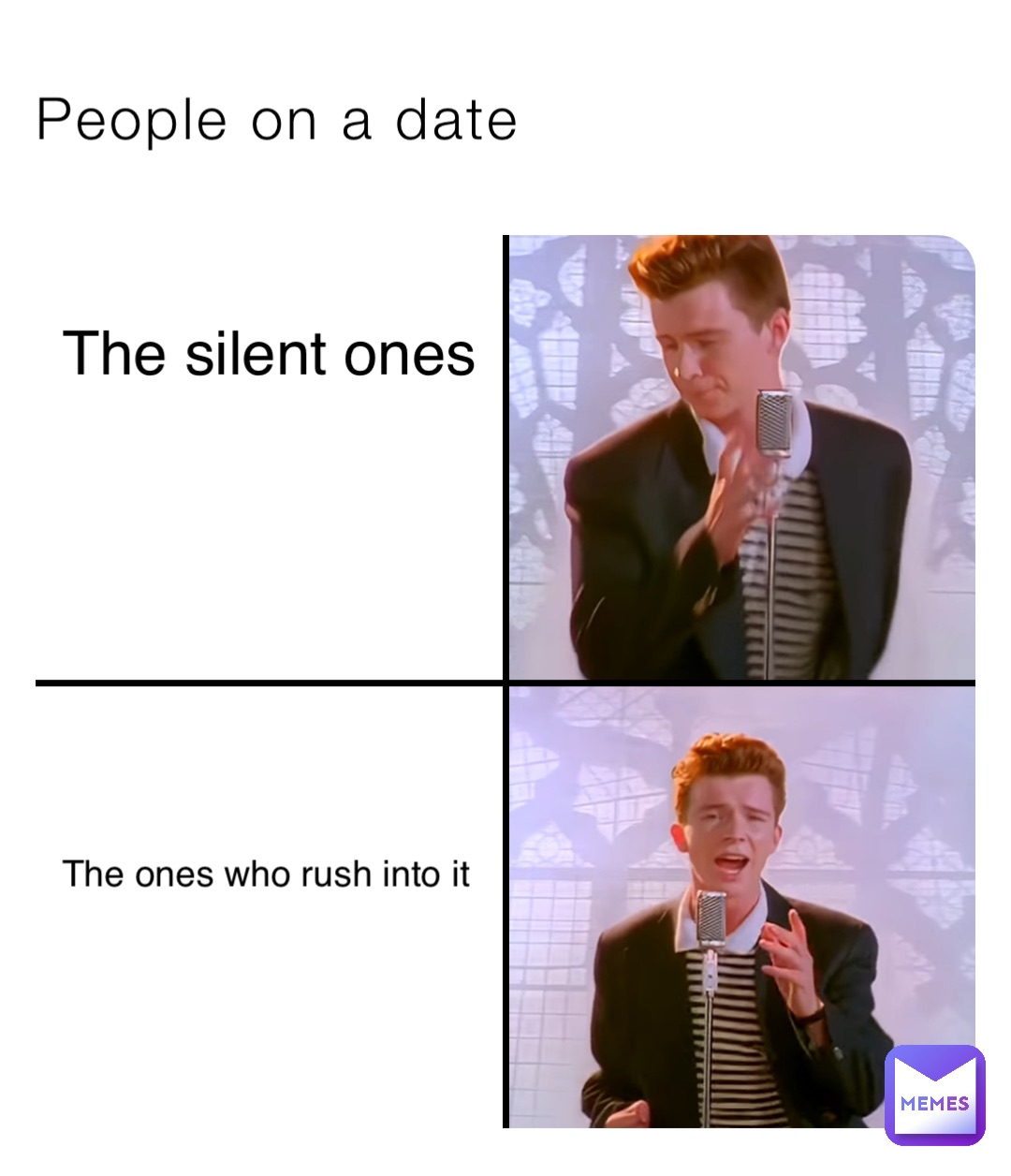 People on a date The silent ones The ones who rush into it