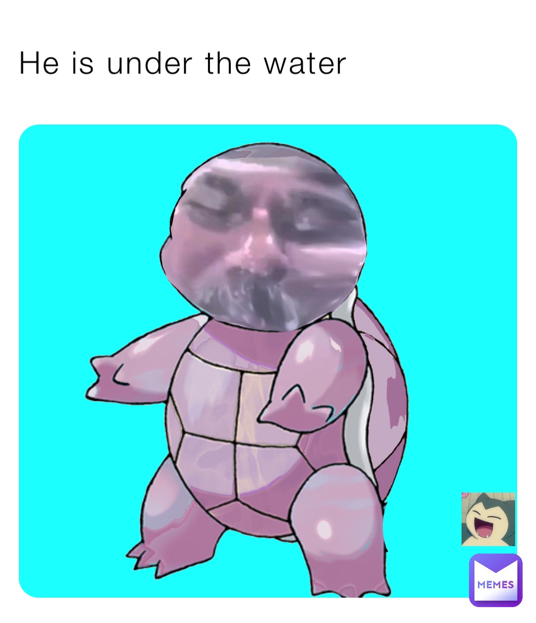 He is under the water