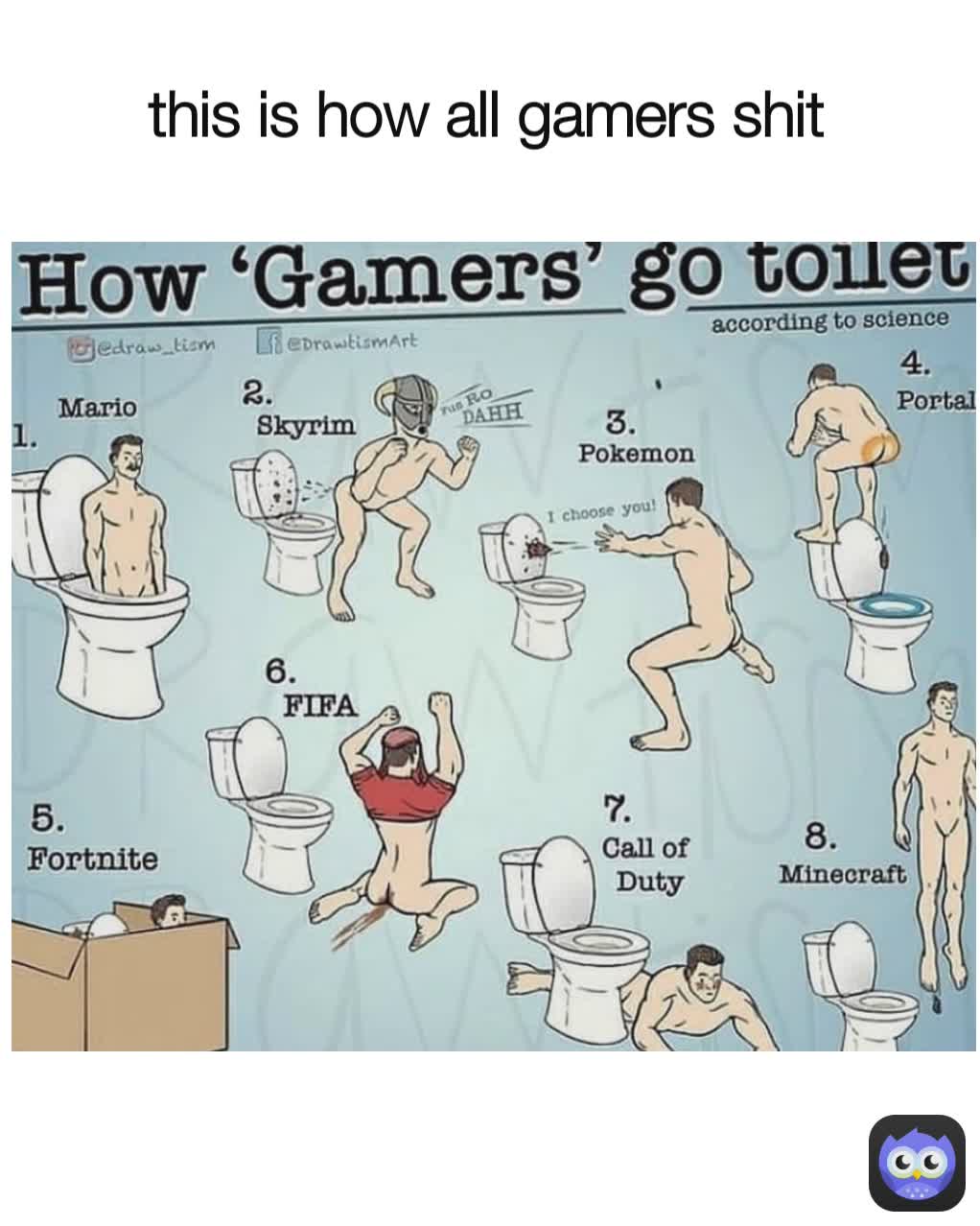 this is how all gamers shit