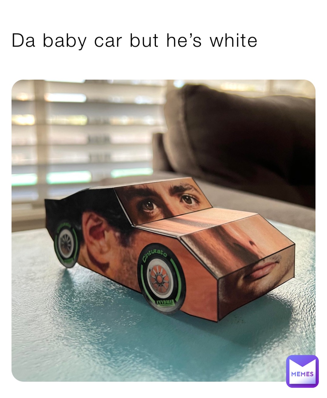 Da baby car but he’s white