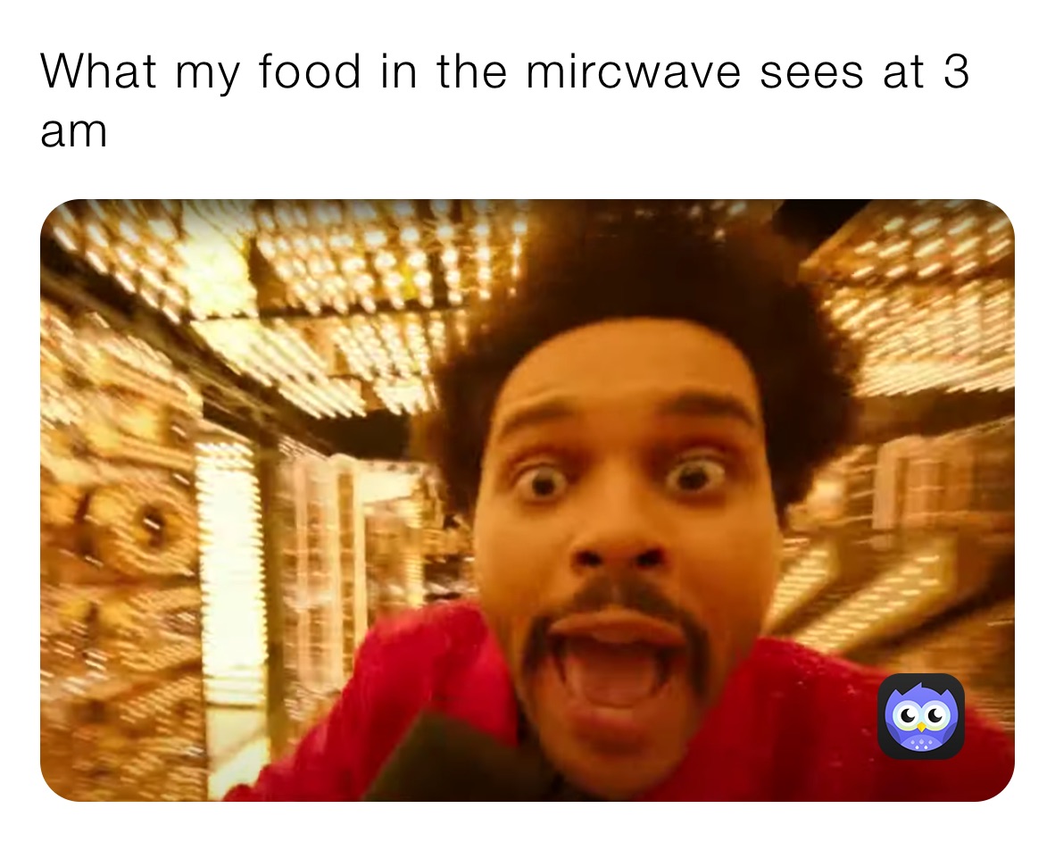 What my food in the mircwave sees at 3 am