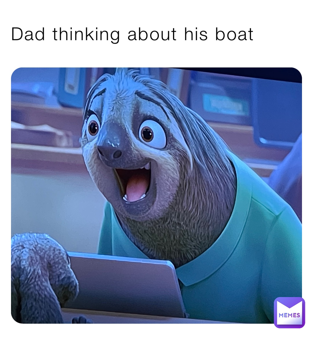 Dad thinking about his boat