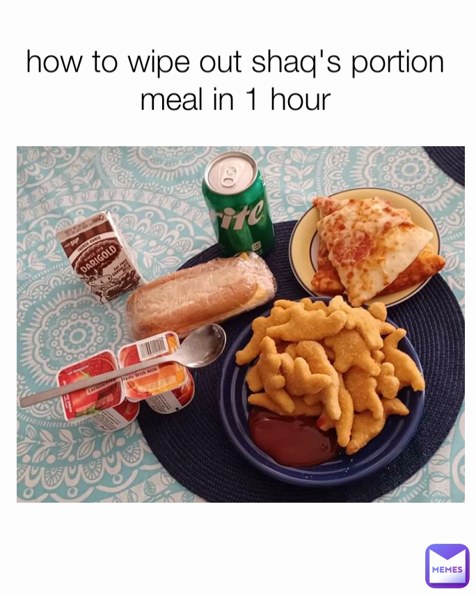 how to wipe out shaq's portion meal in 1 hour