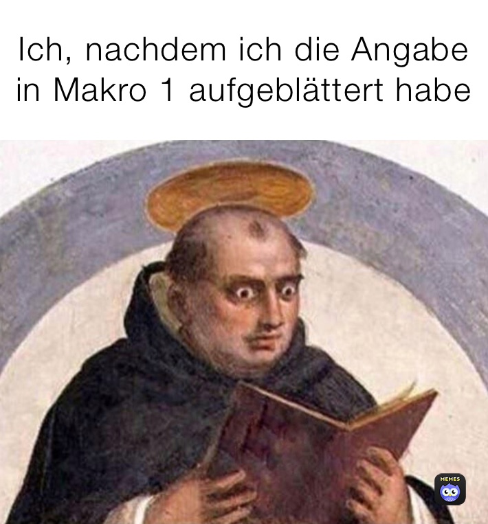 Ich, nachdem ich die Angabe in Makro 1 aufgeblättert habe