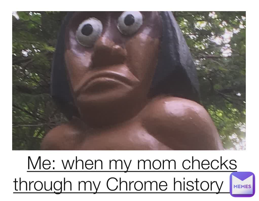 Me: when my mom checks through my Chrome history 💀