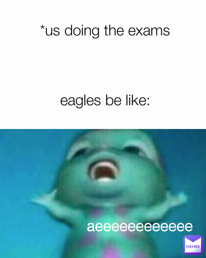 aeeeeeeeeeeee *us doing the exams eagles be like: