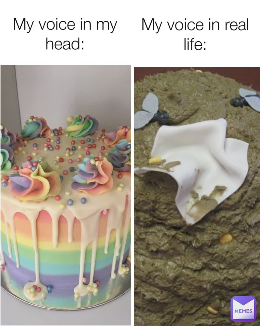 My voice in my head: My voice in real life: