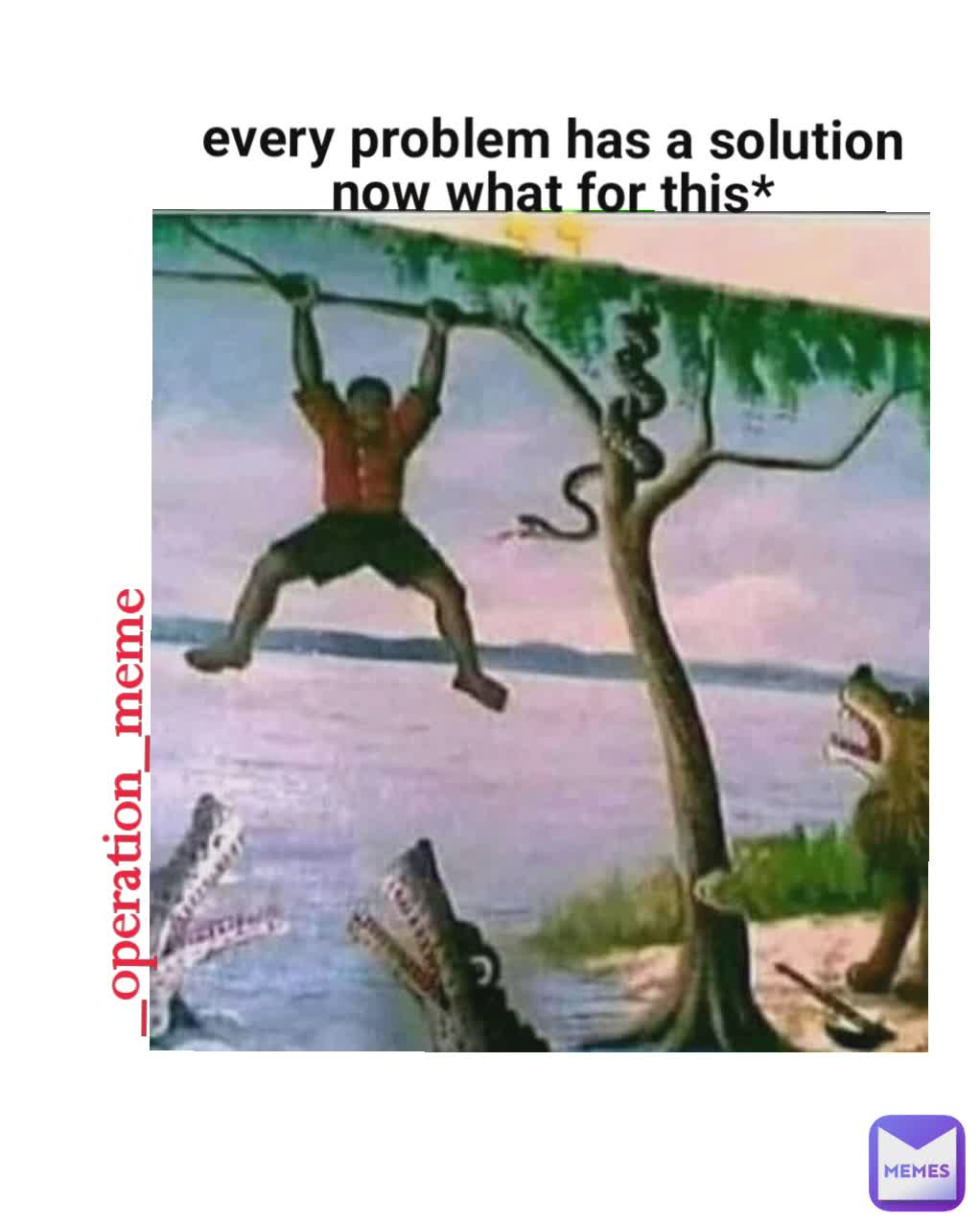 every problem has a solution now what for this* _operation_meme 