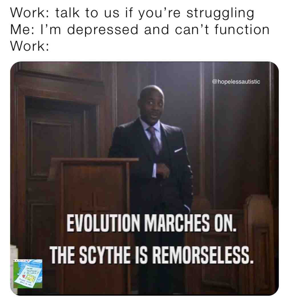#mentalhealth  #mentalhealthmemes  #mentalillness  #mentalillnessmemes  #depression  #depressed  #depressionmemes  #anxiety  #anxietymemes  #anxietydisorders  #anxietydisorder  #peepshow  #peepshowmemes  #peepshowquotes  #adhd  #adhdlife  #adhdmemes  #mentalhealthedits  #mentalillnessedits  #depressionedits  #depressededits  #anxietyedits  #anxiousedits  #actuallyautistic  #autism  #autisticmemes  #autistic  #autismmemes  #neurodivergent