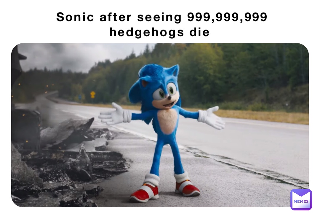 Sonic after seeing 999,999,999 hedgehogs die