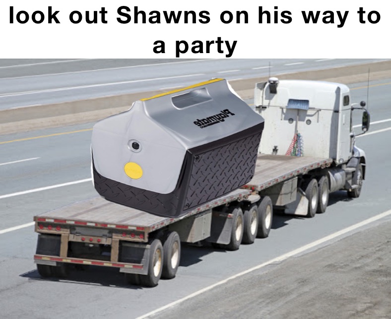 look out Shawns on his way to a party