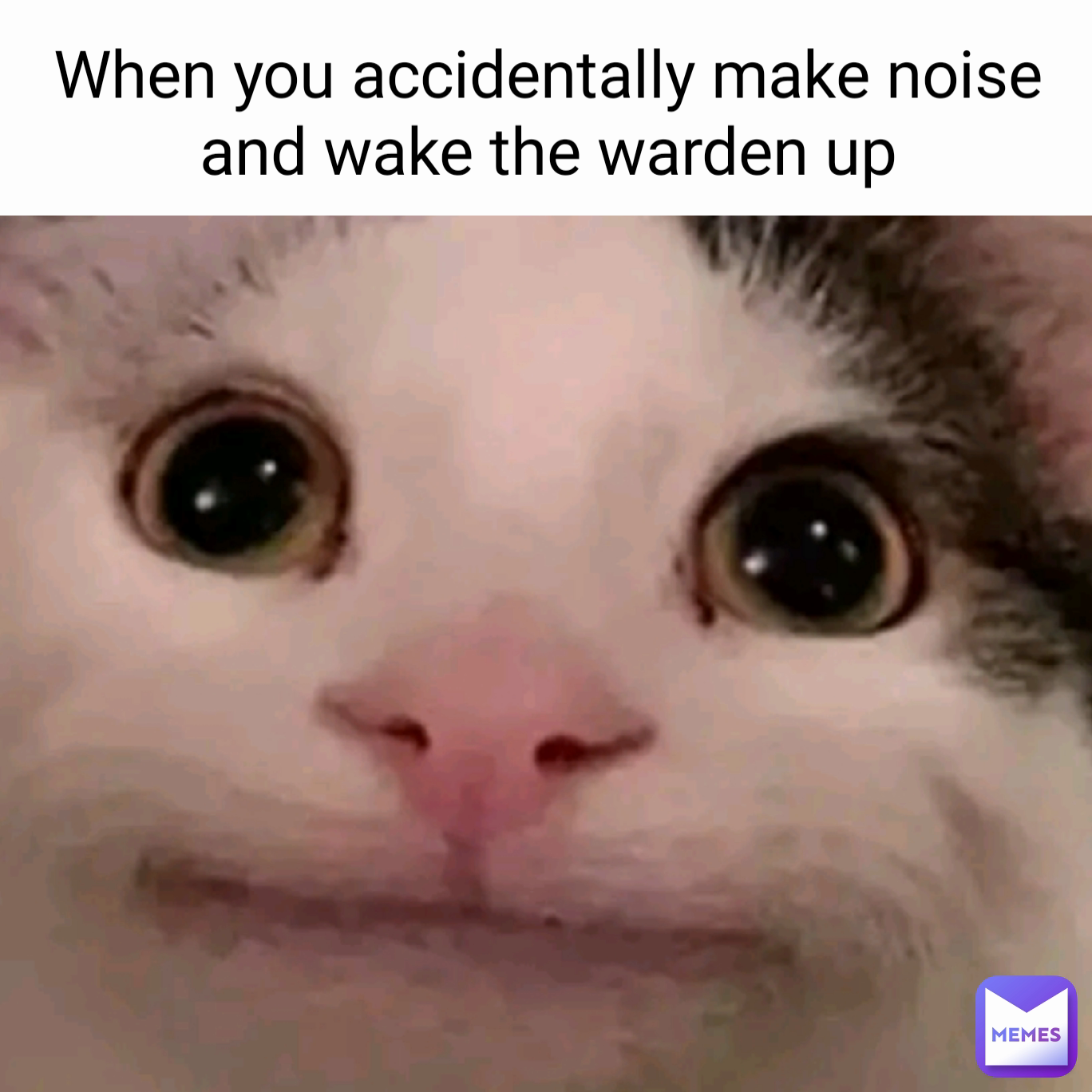 When you accidentally make noise and wake the warden up