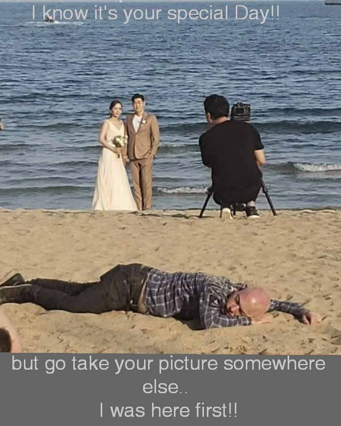 but go take your picture somewhere else.. 
I was here first!! I know it's your special Day!!
