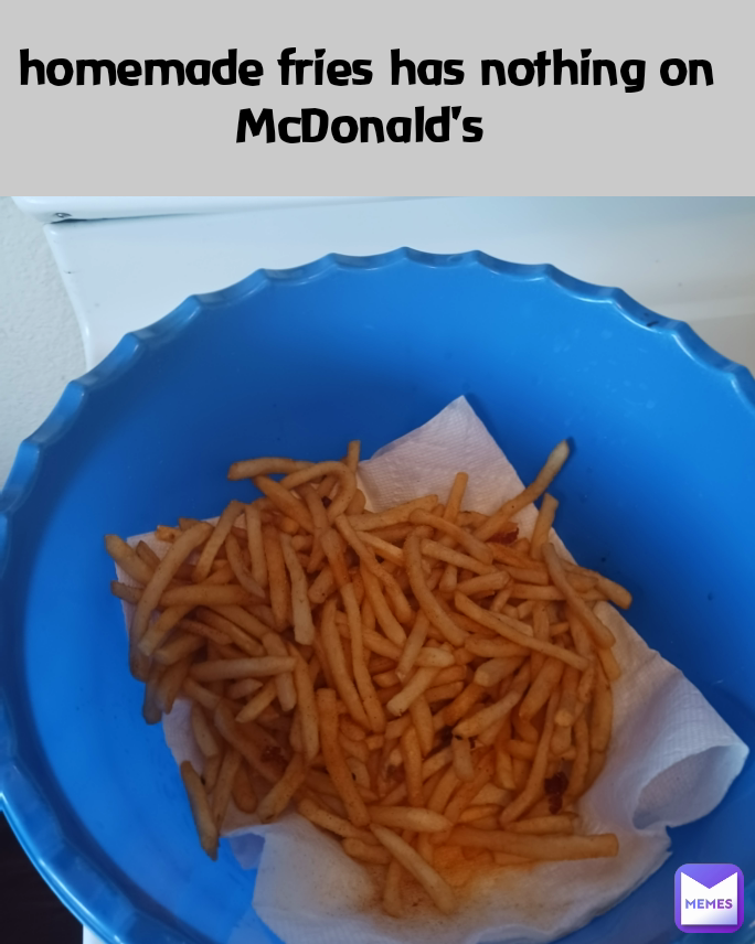 homemade fries has nothing on McDonald's 