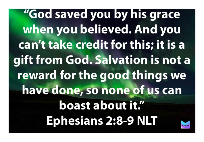 “God saved you by his grace when you believed. And you can’t take ...