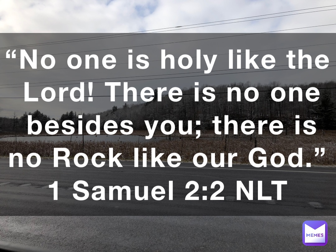 “No one is holy like the Lord! There is no one besides you; there is no Rock like our God.”
‭‭1 Samuel‬ ‭2:2‬ ‭NLT